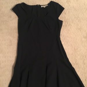 Navy, cap sleeve swing dress